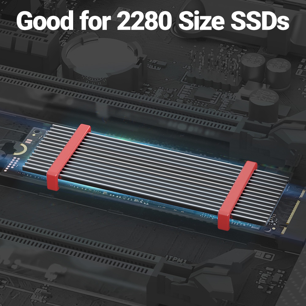 Jeyi M.2 ฮีทซิงค์ SSD อลูมิเนียม PS5 หม้อน้ําโซลิดสเตทไดรฟ์ แผ่นระบายความร้อน ซิลิโคน สําหรับ NVME NGFF M2 2280 PCI-E SSD พร้อมแผ่นระบายความร้อน
