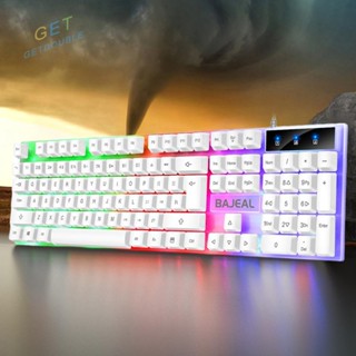 [Getdouble.th] ชุดคีย์บอร์ดเมาส์เล่นเกม RGB มีไฟแบ็คไลท์ สําหรับ PC Gamer Laptop