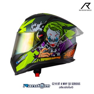 หมวกกันน็อค Random CZ-R BT 4 Why so Serious เขียวมิดไนท์