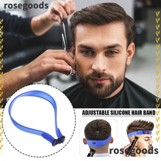 Rosegoods1 แม่แบบซิลิโคนตัดผม ปรับขนาดได้ สําหรับร้านทําผม DIY