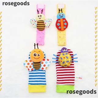 Rosegoods1 ถุงเท้าสั่นมือ แบบนุ่ม สําหรับเด็กทารกแรกเกิด 2 คู่