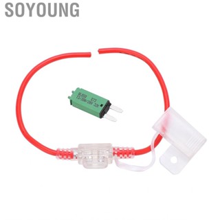 Soyoung 30A 12AWG Transparent Fuse Holder TPE+ PVC Material Manual Reset