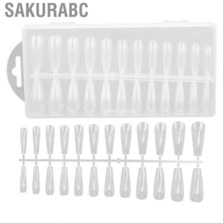 Sakurabc 240pcs Fake Nail Tips Clear Full Cover False Nails Artificial