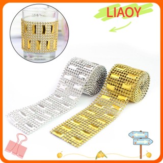 Liaoy ม้วนริบบิ้นคริสตัลตาข่าย แบบกลวง