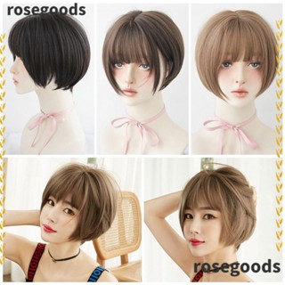 Rosegoods1 วิกผมสั้นสังเคราะห์ แฟชั่น