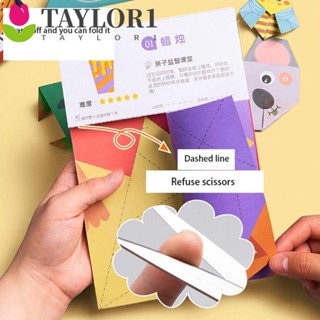 Taylor1 หนังสือกระดาษ Origami ลายสัตว์ 3D แฮนด์เมด ของเล่นเสริมการเรียนรู้เด็ก