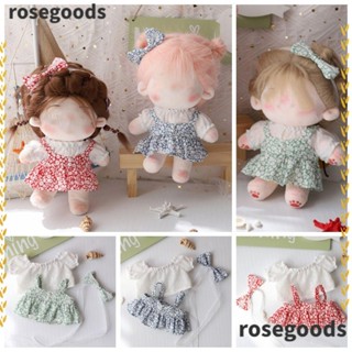 Rosegoods1 ชุดเดรส ลายดอกไม้ ขนาด 20 ซม. สําหรับตกแต่งบ้านตุ๊กตา