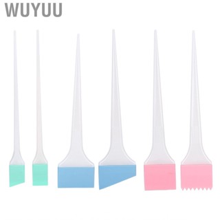 Wuyuu 6Pcs Hair Color Brush Dyeing Set Silicone Coloring