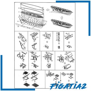 [Figatia2] ชุดโมเดลเรือไม้ DIY สําหรับห้องนั่งเล่น เก็บสะสม