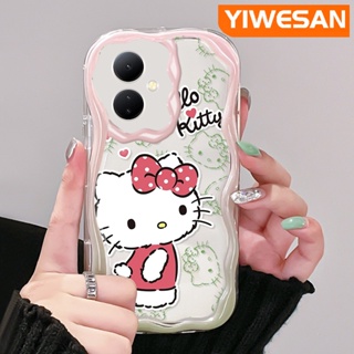 เคสโทรศัพท์มือถือแบบนิ่ม ใส กันกระแทก ลายการ์ตูนเฮลโลคิตตี สีครีม สําหรับ VIVO Y76 Y76s Y74s 5G Y36 Y77 Y77E 5G Y78 Y78+ 5G IQOO Z6 Lite 5G