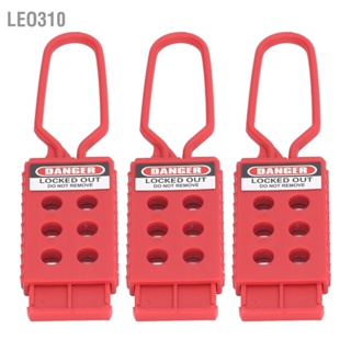 Leo310 3PCS 6 หลุม Tagout Hasps ฉนวนไฟฟ้า Lockout Hasp สำหรับปิดการบำรุงรักษาเส้นผ่านศูนย์กลางรู 9 มม.