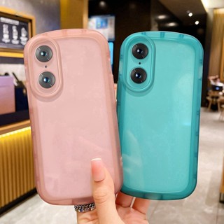 เคสโทรศัพท์มือถือ ซิลิโคนนุ่ม ใส กันกระแทก สีพื้น หรูหรา สําหรับ OPPO A98 A78 A58 A17 A17K A12 A5S A7 4G 5G Reno 10 Pro Plus