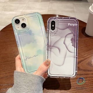 คู่เคสโทรศัพท์โปร่งใสสำหรับ Iphone 11 12 13 14 15 Pro Max XR X XS 7 6 8 Plus SE สีม่วง อ่อนนุ่มกันกระแทกเปลือก