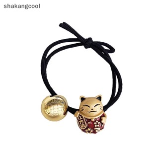 Shakangcool สร้อยข้อมือเชือกเรซิ่น ลายการ์ตูนแมวนําโชค เรียบง่าย อเนกประสงค์ 1 ชิ้น SGL