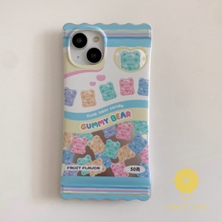 For เคสไอโฟน 14 Pro Max [Gummy Bear Candy Bag] เคส Phone Case For iPhone 14 Pro Max Plus 13 12 11 For เคสไอโฟน11 Ins Korean Style Retro Classic Couple Shockproof Protective TPU Cover Shell