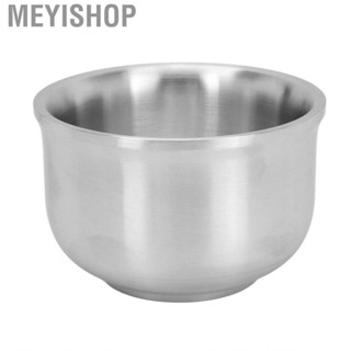 Meyishop Shaving  Mug Soap Bowl Stainless Steel Portable Safe Large  Professional Mellow for Home Travel Men