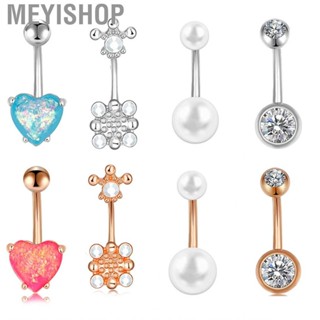 Meyishop Body Belly Button Rings  8 Styles Polished Pcs Shiny Glossy for Female