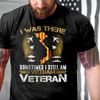 เสื้อยืด พิมพ์ลาย I Was Have I Still Am Vietnam Veteran สีดํา        