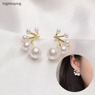 [highbuying] แฟชั่น เรขาคณิต มุก ต่างหู สําหรับผู้หญิง งานแต่งงาน ปาร์ตี้ เครื่องประดับ ของขวัญ สินค้าใหม่