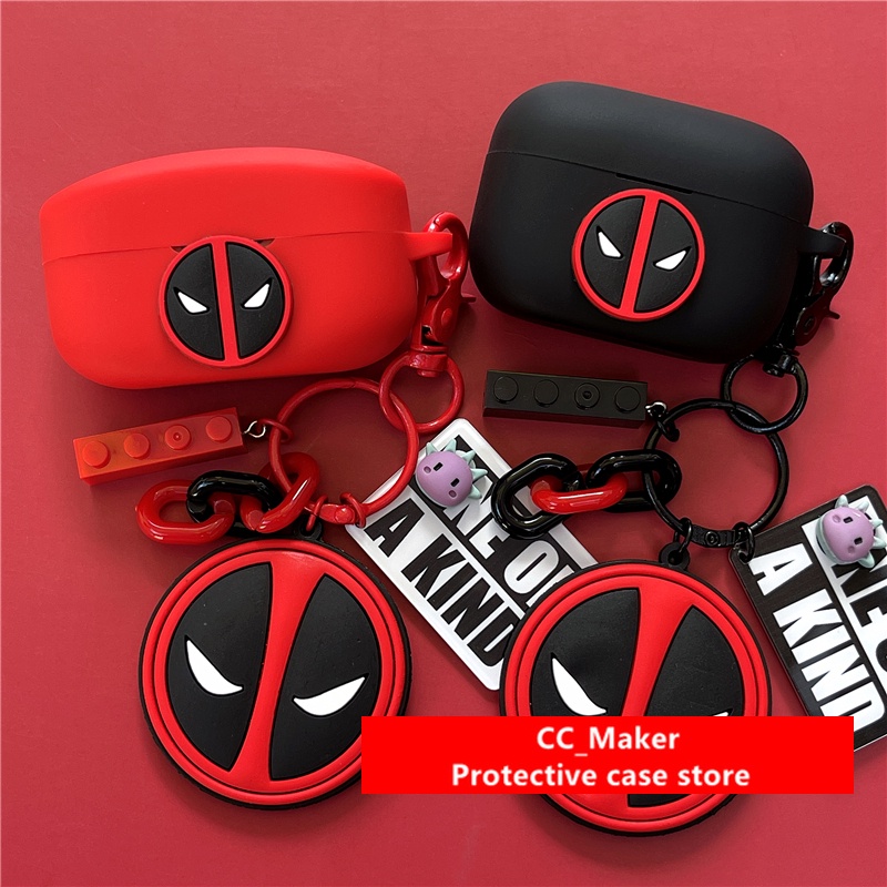 For Sony WF-1000XM5 Case Cartoon Keychain Lanyard Sony WF-1000XM5 / 1000XM4 / XM3 Silicone Soft Case