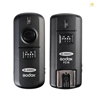 Banana_pie Godox FC-16 รีโมตกดชัตเตอร์ไร้สาย 16 ช่องทาง 2.4GHz สําหรับ D5100 D90 D7000 D7100 D5200 D3100 D3200