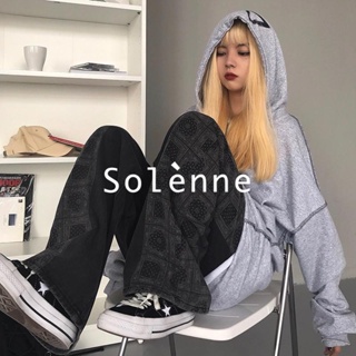 Solenne  กางเกงขายาว คาร์โก้ กางเกง ย้อนยุค 2023 NEW ins ทันสมัย สวยงาม Unique A23L0SD 36Z230909