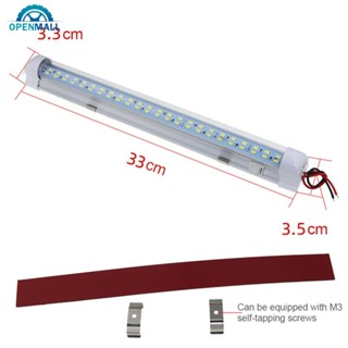 Openmall แถบไฟ LED 48 ดวง 12V 24V สวิตช์เปิด ปิด สําหรับติดตกแต่งภายในรถยนต์ รถตู้ รถบรรทุก รถคาราวาน แคมป์ปิ้ง RV Caravan E2F9