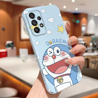 เคสโทรศัพท์มือถือแบบแข็ง กันกระแทก ลายการ์ตูนโดราเอมอน แมว สําหรับ Samsung A02 A02s A03 A03s A04 A11 A12 A13 A23 A20 A30