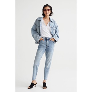 H&amp;M กางเกงยีนส์ระดับข้อเท้าเอวสูงทรงมัม Woman Mom High Ankle Jeans 0714790_6