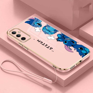 เคสโทรศัพท์มือถือ ขอบยางชุบ ป้องกันเต็มเลนส์ ลาย Stitch สําหรับ Samsung Galaxy M54 M14 5G M52 M23 M53 M33 5G M13 M31