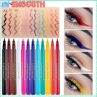 Shoogth ดินสออายไลเนอร์ เนื้อลิขวิด 12 สี สําหรับแต่งหน้า DIY