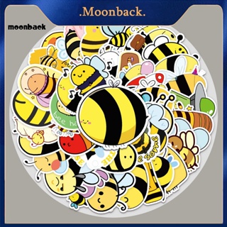 &lt;moonback&gt; สติกเกอร์ ลายการ์ตูนผึ้ง สําหรับติดตกแต่งสมุดภาพ แล็ปท็อป 50 ชิ้น