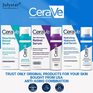 JULYSTAR Cerave Retinol Serum /resurfacing Serum /hydrating Hyaluronic Acid Serum 30ml