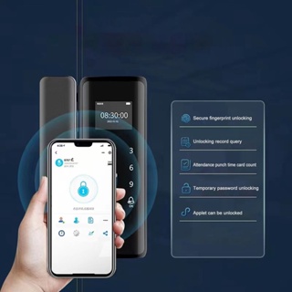 Intelligent Security ล็อคประตูกระจกดิจิตอลอัจฉริยะรหัสผ่านลายนิ้วมือล็อคประตู Keyless Entry สำหรับ Office