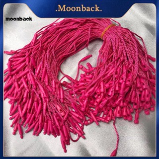 &lt;moonback&gt; 100 ชิ้น สีพื้น ป้ายเสื้อผ้า เชือก อุปกรณ์เย็บผ้า เข็มขัด กระเป๋าเดินทาง ป้ายแนบเชือก ความต้านทานการฉีกขาด