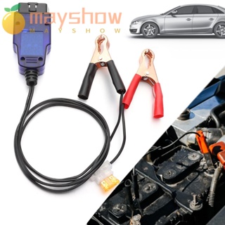 Mayshow คลิปพาวเวอร์ซัพพลายฉุกเฉิน แบตเตอรี่ แบบพกพา 12V เครื่องมือวิเคราะห์ OBD2 หน่วยความจํา ประหยัด