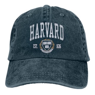 พร้อมส่ง หมวกเบสบอล ผ้าฝ้ายแท้ ลายโลโก้ Harvard University Ly Licensed Crest สไตล์คลาสสิก