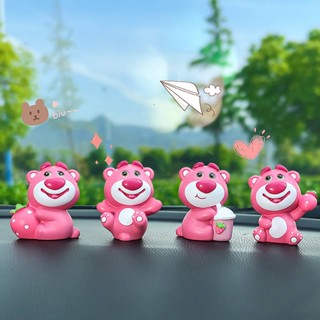 Strawberry Bear Car Small Ornaments Dashboard Car Accessories Cute Doll Ins Style Car Decoration Car Interior Supplies ei8K