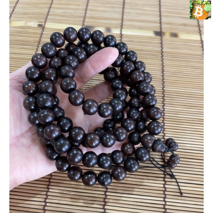 bitcoin สร้อยคอประคำไม้แก่นขาม 12-13 มม. 108 เม็ด(เกรดพรีเมี่ยม) ใช่เลย