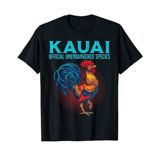 oversize T-shirt เสื้อยืดคอกลม พิมพ์ลายอนิเมะ Kauai Chicken Unendangered Species สไตล์เรโทร สําหรับผู้ชาย S-5XL