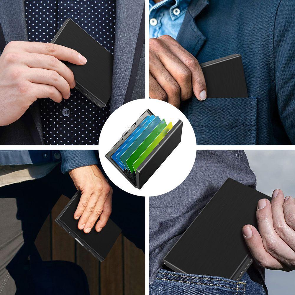Kissfashionstyle ที่ใส่นามบัตร Water-proof Antimagnetic กล่องบัตรเครดิตกระเป๋าเดินทาง Multi-Card Bit บัตรเครดิต ID Document Bank Card Case