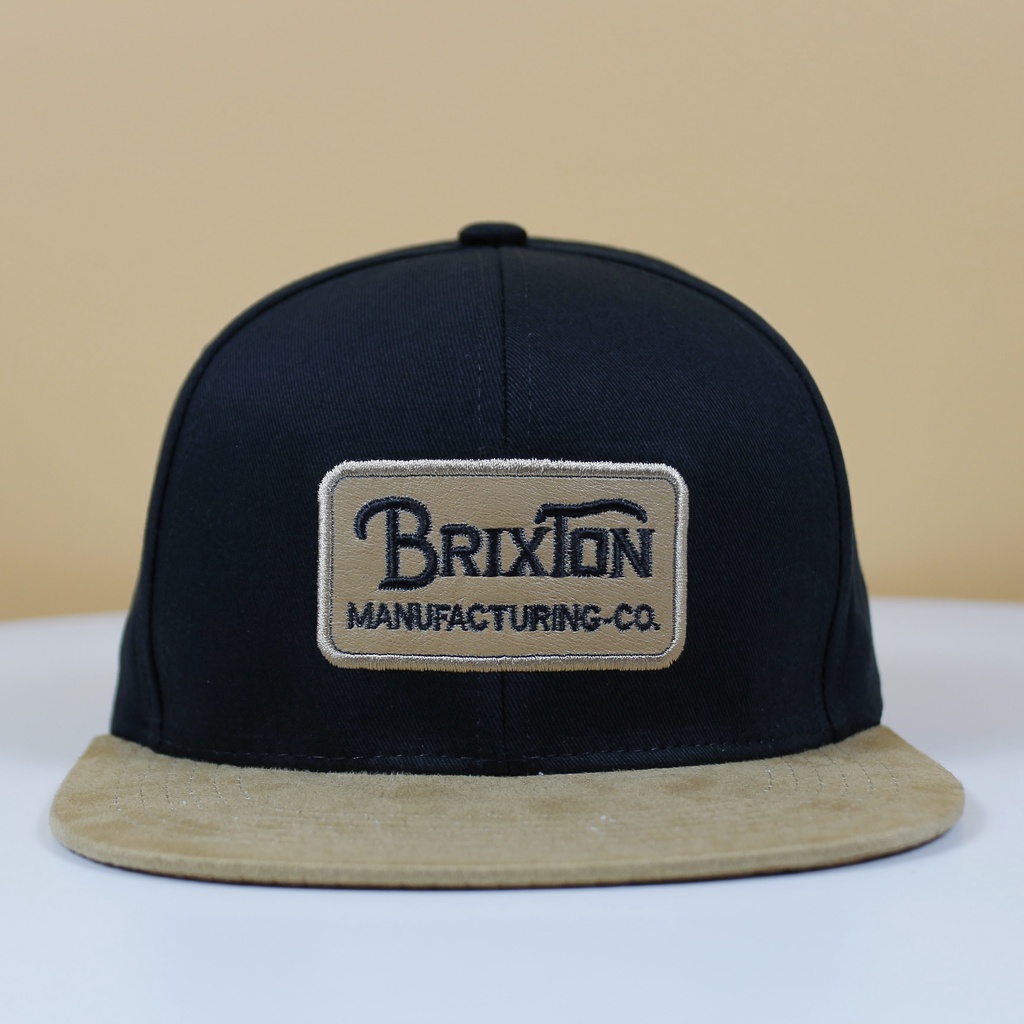 Brixton หมวก Snapback ลายหนังนิ่มแข็ง HipHop Brixton หมวกแฟชั่นสไตล์สําหรับผู้ชายและผู้หญิง