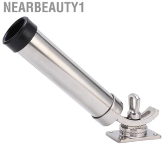 Nearbeauty1 Boat Fishing Rod Holder  Stainless Steel Fishing Rod Holder Easy To Install  Corrosion  for Rowboat Decks