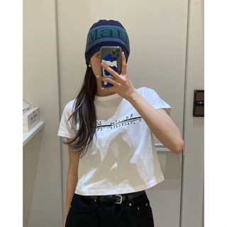 [SR-STUDIO] เสื้อยืดแขนสั้น พิมพ์ลายโลโก้ Matin kim สไตล์เกาหลี แฟชั่นฤดูใบไม้ผลิ ฤดูร้อน 23