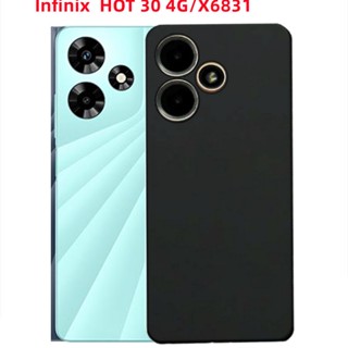 เคสโทรศัพท์มือถือ แบบนิ่ม สีดํา สําหรับ Infinix Hot 30 4G