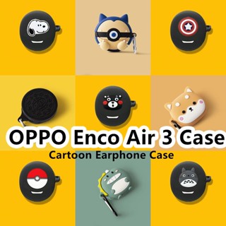 【Trend Front】เคสหูฟัง แบบนิ่ม ลายการ์ตูน สีพื้น สําหรับ OPPO Enco Air 3 OPPO Enco Air 3