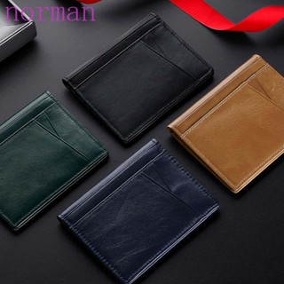 NORMAN Portable RFID Coin Purse Creative Design Business Card Holder Slim Card Holder Credit Card Bag Mini Money Bag Fashion Ultra-thin PU Leather ID Card cover Men Wallet/Multicolor