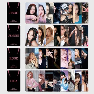 อัลบั้มรูปภาพ Kpop Black and PINK BORN PINK JISOO JENNIE LISA ROSE ของสะสม ชุดการ์ดโลโม่