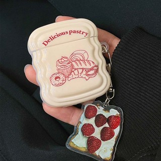 เคสป้องกันหูฟัง แบบนิ่ม ลายสตรอเบอร์รี่ 3D สําหรับ AirPods Pro 2 3 Air Pods 2
