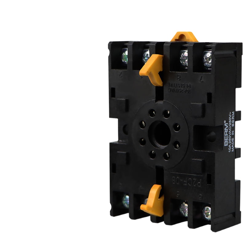 Time Relay Base Socket P2CF-08 Hook Round 8 Pin Copper Parts dh48s ah3-2 st3p
